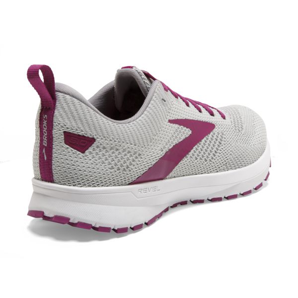 Brooks Revel 5 Women's Road Running Shoes Grey / Purple / White | USA-643250