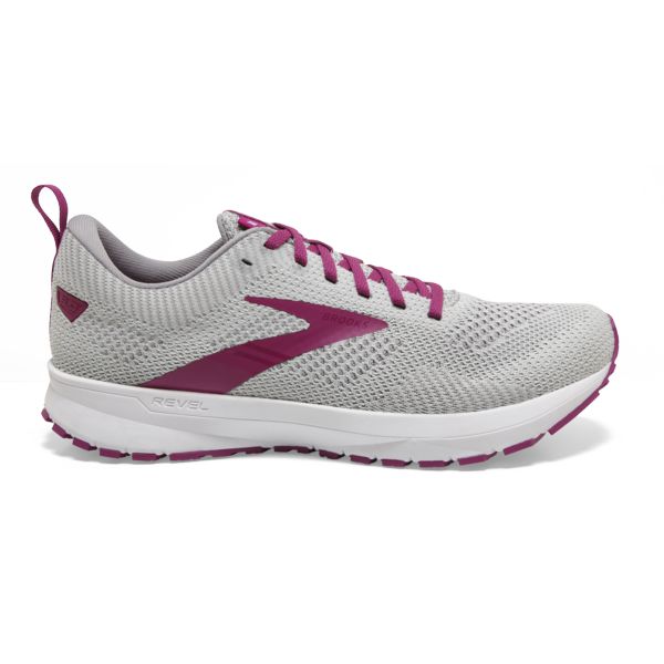 Brooks Revel 5 Women\'s Road Running Shoes Grey / Purple / White | USA-643250