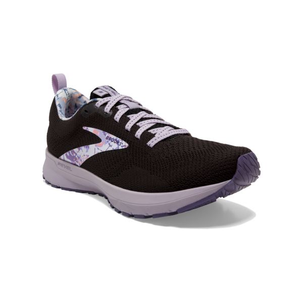 Brooks Revel 5 Women's Road Running Shoes Black / Purple / White | USA-796542