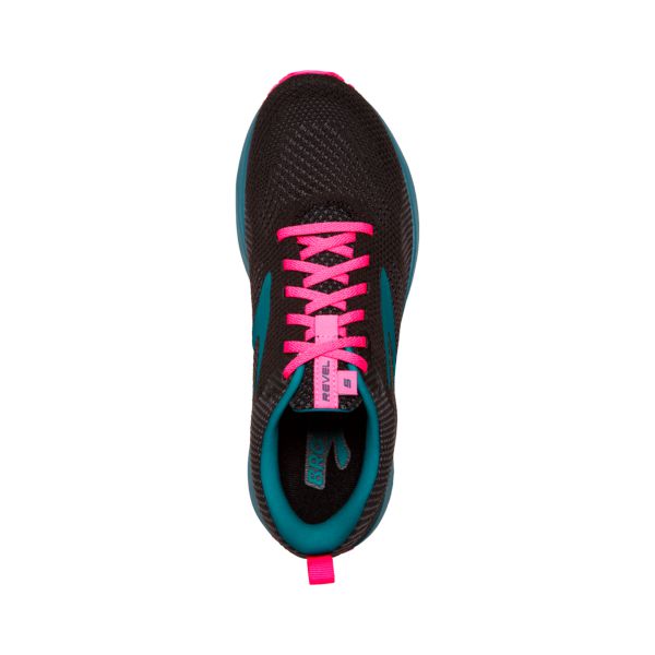 Brooks Revel 5 Women's Road Running Shoes Black / Blue / Pink | USA-932574