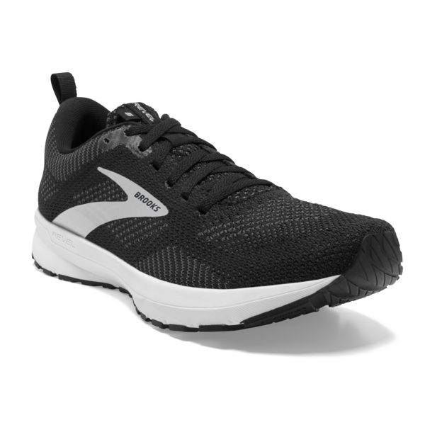 Brooks Revel 5 Women's Road Running Shoes Black / White | USA-981367