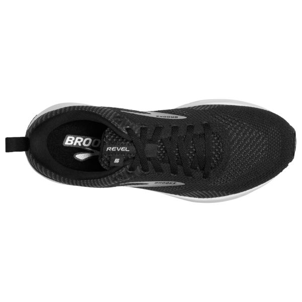 Brooks Revel 5 Women's Road Running Shoes Black / White | USA-981367