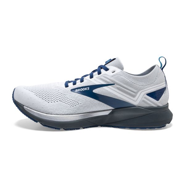 Brooks Ricochet 3 Men's Road Running Shoes White / Grey / Blue | USA-45936