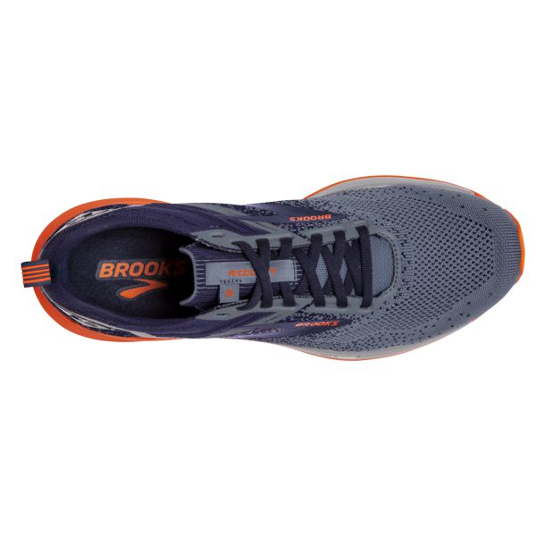 Brooks Ricochet 3 Men's Road Running Shoes Navy / Grey / Orange | USA-485093