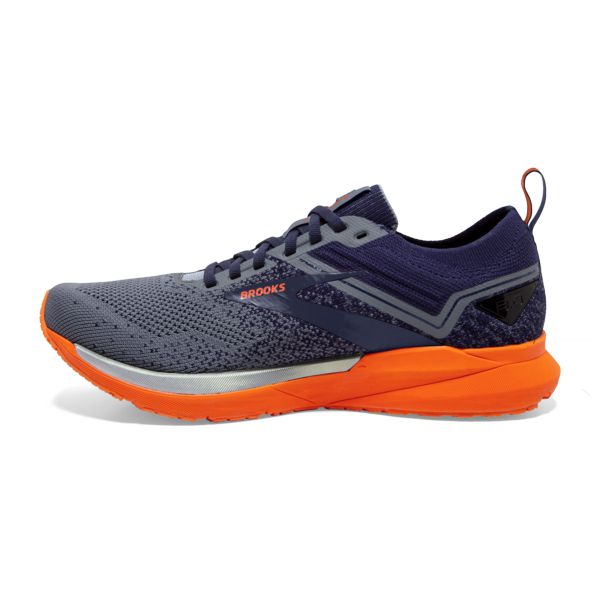 Brooks Ricochet 3 Men's Road Running Shoes Navy / Grey / Orange | USA-485093