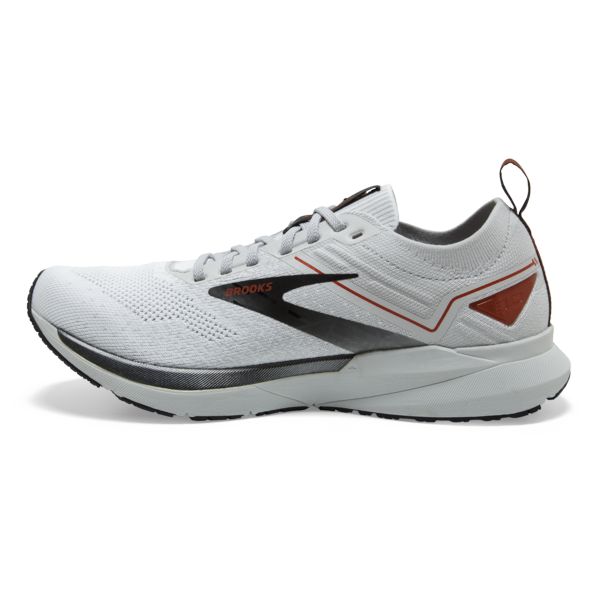 Brooks Ricochet 3 Men's Road Running Shoes White / Grey / Orange | USA-527360