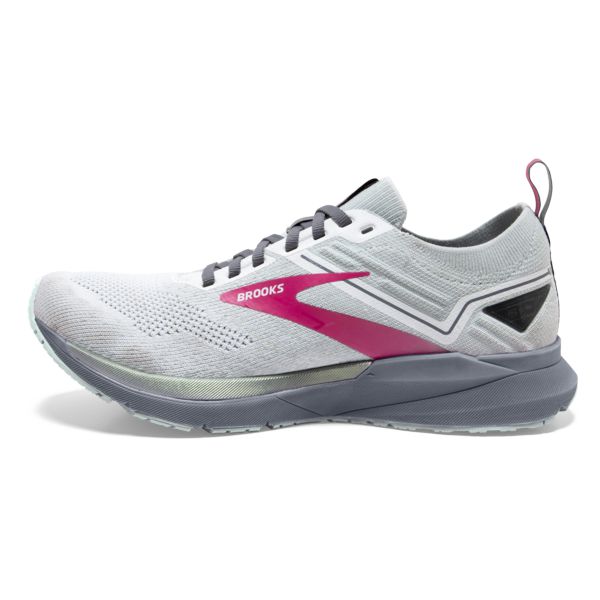 Brooks Ricochet 3 Women's Road Running Shoes White / Grey / Pink | USA-127836