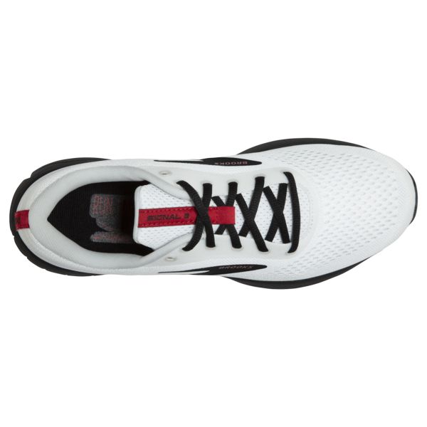 Brooks Signal 3 Men's Road Running Shoes White / Black / Red | USA-540168