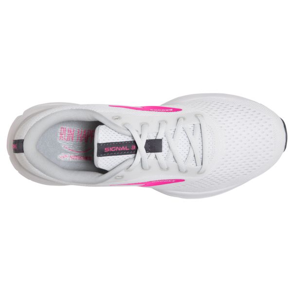 Brooks Signal 3 Women's Road Running Shoes White / Pink / Blue | USA-823647