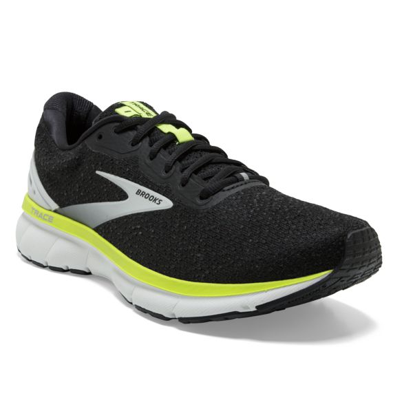 Brooks Trace Men's Road Running Shoes Black / Grey / Yellow | USA-206148