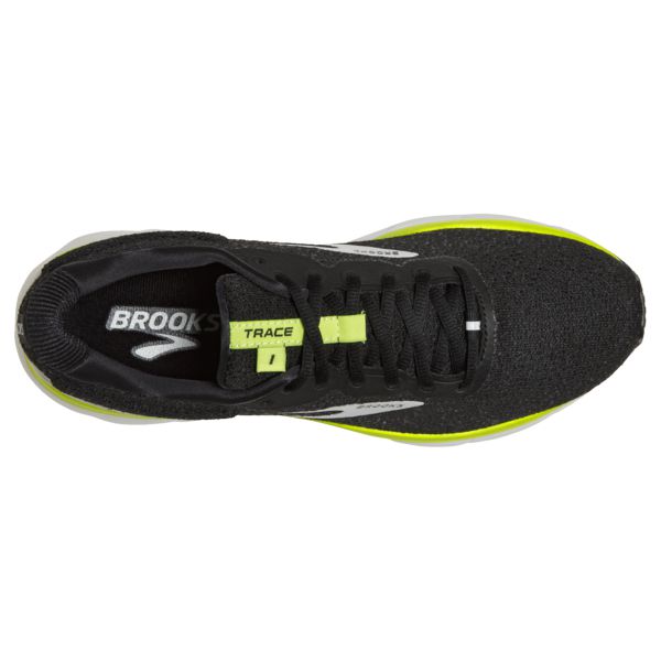 Brooks Trace Men's Road Running Shoes Black / Grey / Yellow | USA-206148