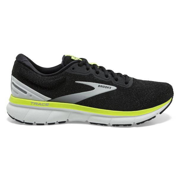 Brooks Trace Men\'s Road Running Shoes Black / Grey / Yellow | USA-206148