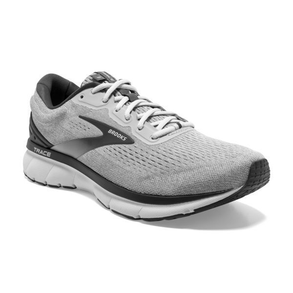 Brooks Trace Men's Road Running Shoes Grey / Black / White | USA-764150