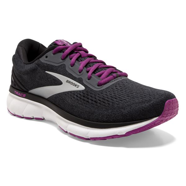 Brooks Trace Women's Road Running Shoes Black / Purple / White | USA-423861