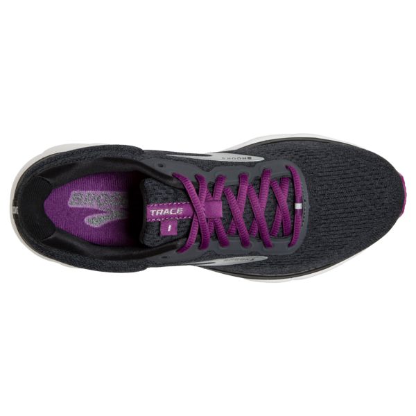 Brooks Trace Women's Road Running Shoes Black / Purple / White | USA-423861