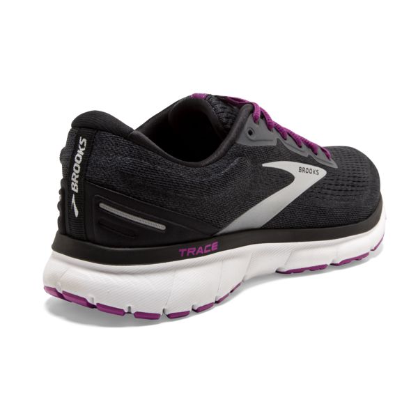 Brooks Trace Women's Road Running Shoes Black / Purple / White | USA-423861