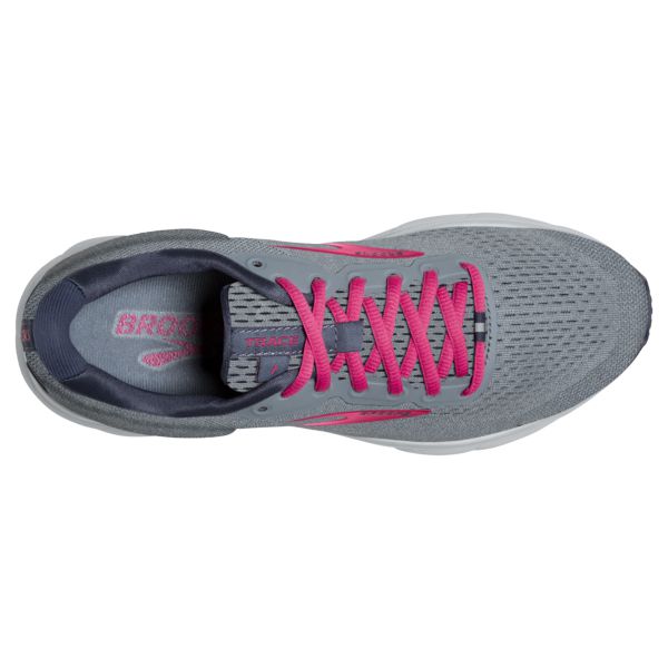 Brooks Trace Women's Road Running Shoes Grey / Pink / White | USA-518437