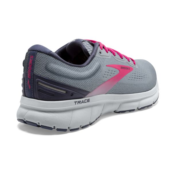 Brooks Trace Women's Road Running Shoes Grey / Pink / White | USA-518437