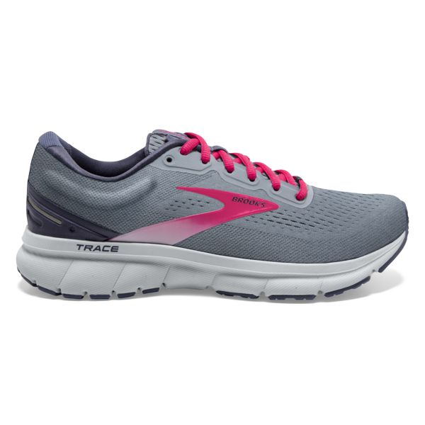 Brooks Trace Women\'s Road Running Shoes Grey / Pink / White | USA-518437