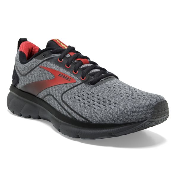 Brooks Transmit 3 Men's Road Running Shoes Grey / Black / Red | USA-290613