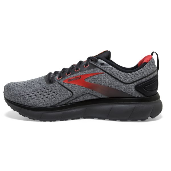 Brooks Transmit 3 Men's Road Running Shoes Grey / Black / Red | USA-290613