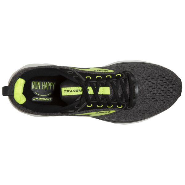 Brooks Transmit 3 Men's Road Running Shoes Black / Yellow / White | USA-716042