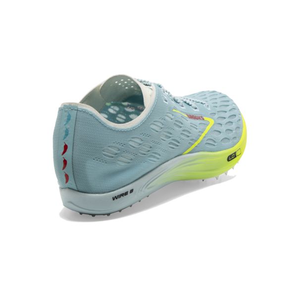 Brooks Wire 8 Women's Racing Shoes Blue / Yellow / Red | USA-170238